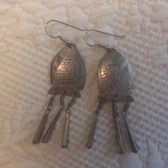 Jewelry - Sterling Silver Fish Earrings